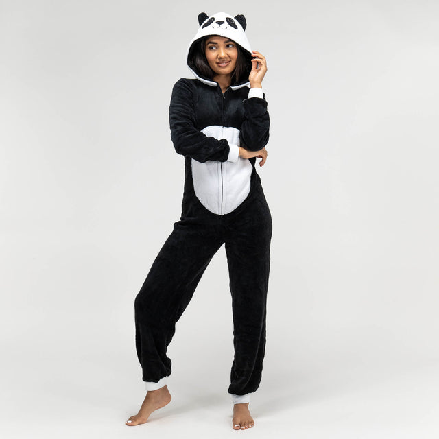 Naisten fleece-eläinhaalari - Panda 01