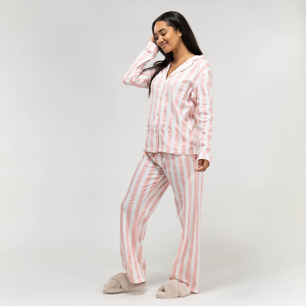 Naisten Trikoopyjama - Raita 01