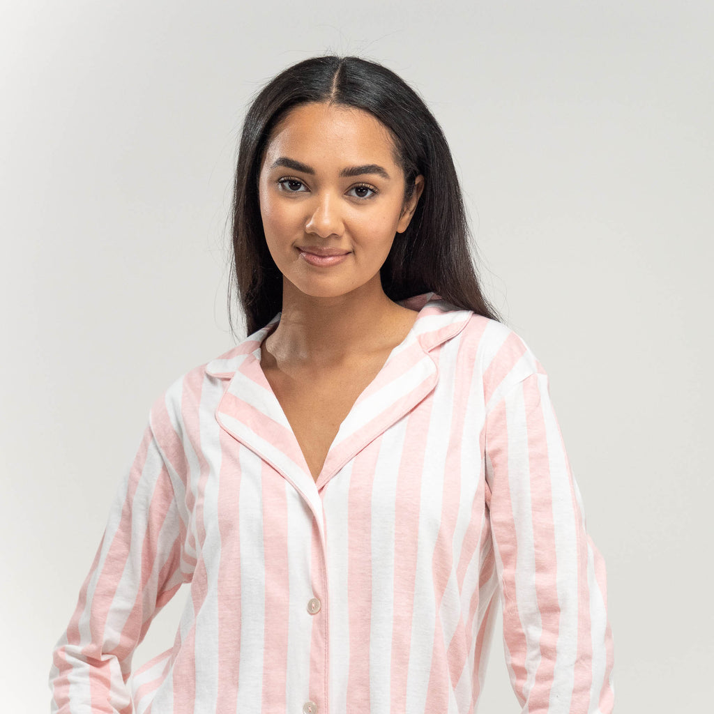 Naisten Trikoopyjama - Raita 02