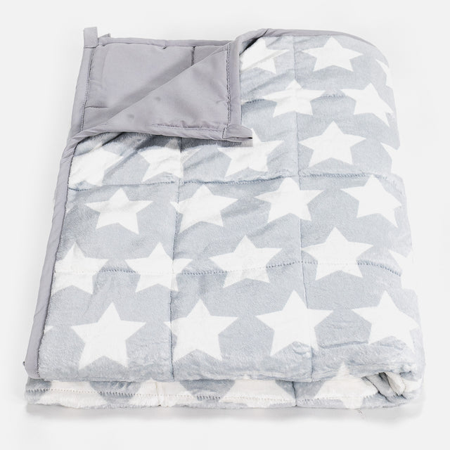 Lasten Painopeitto - Flanellifleece Harmaa Tähti 01
